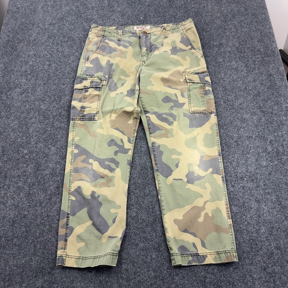 Arizona Cargo Pants Mens 36x30 Camo‎ Cotton Multi Pocket Utility Gorpcore